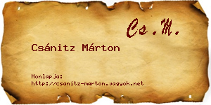 Csánitz Márton névjegykártya